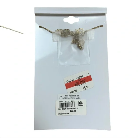 Inspired Life Fortune Cookie Necklace Gold Tone - Picture 2 of 2